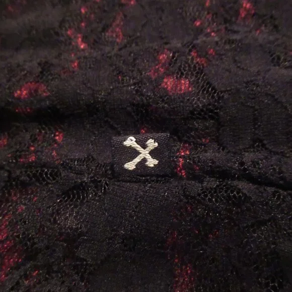 Royal Bones / Daang Goodman Black Lace Slip Dress, Medium Hot Topic - Picture 11 of 11